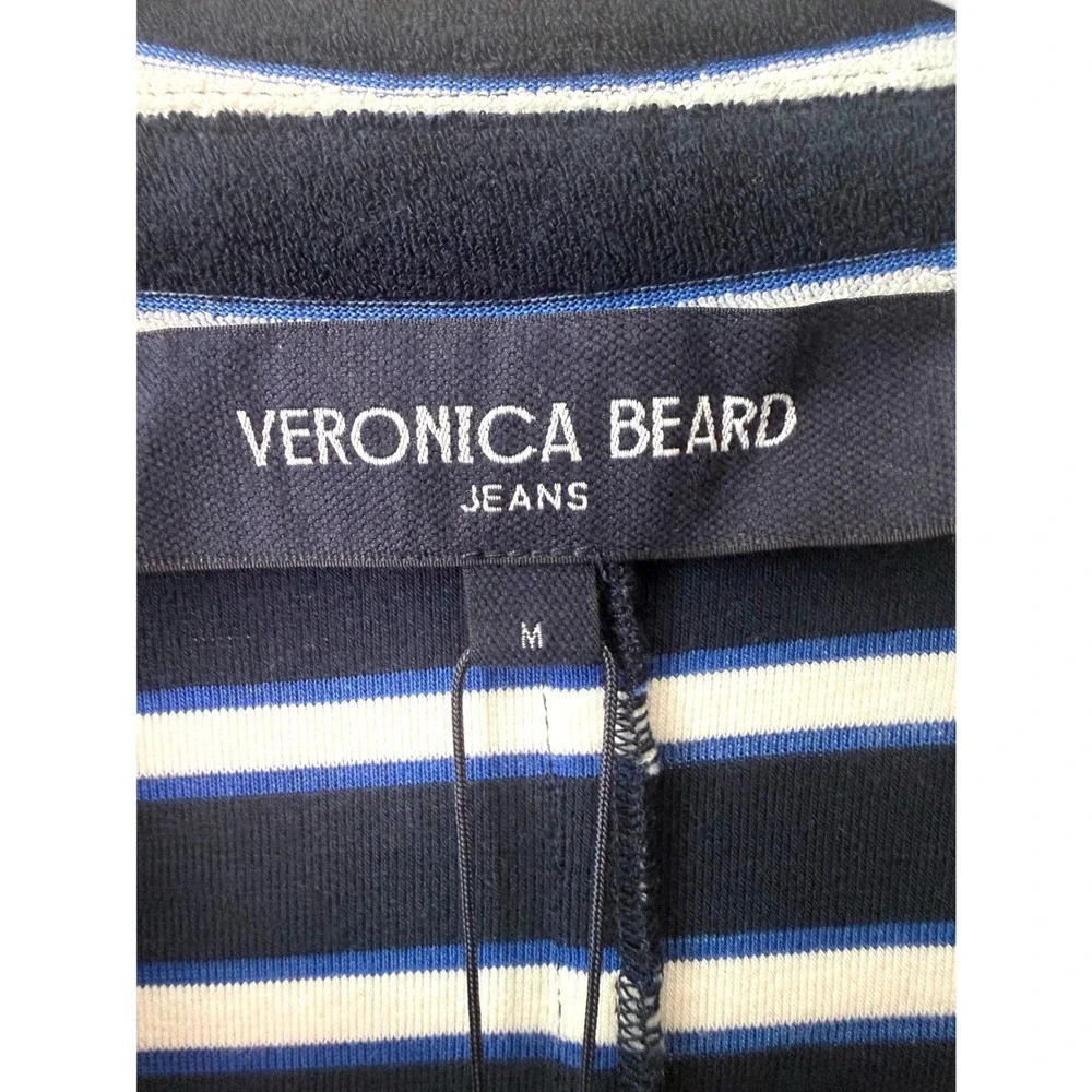 Veronica Beard Ortiz Nautical Striped Terry Knit Blazer Jacket Medium NWT